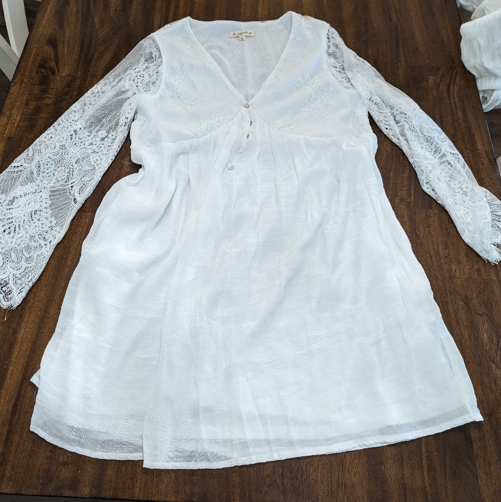 White Lace Dress Size Large
